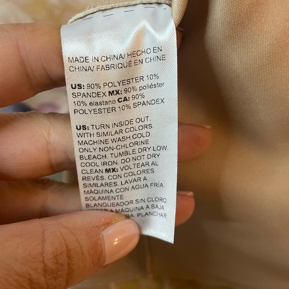 Chico’s Scuba Floral Print Faux Suede Jacket Size 3 US 16-18 - Picture 6 of 7